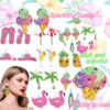 44aeec7d-971b-40f0-b3b3-cdcf6da397f4.jpg 10 Pair Hawaii Theme Rhinestone Painting Earrings