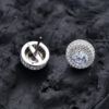 63816e4e-2690-4a28-a71e-bc9845373720.jpg 1 Pair Hip Hop Wedding Zircon Stud Earrings,Sparkling,Unisex,Daily Accessories And Women's Jewelry