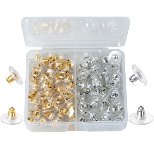 Delicate Little Items, There Are Two Styles Of Earrings With Uniquely Designed Rubber Stoppers, A Total Of 130 Pieces, Which Can Easily Protect Your Beloved Earrings.