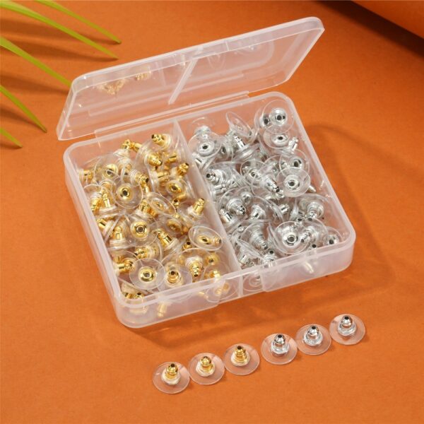 Delicate Little Items, There Are Two Styles Of Earrings With Uniquely Designed Rubber Stoppers, A Total Of 130 Pieces, Which Can Easily Protect Your Beloved Earrings.