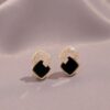 9a58c8a9-b19e-46e2-8d79-f619931c96d7.jpg Women's Cross Black Small Square Earrings Versatile Gift
