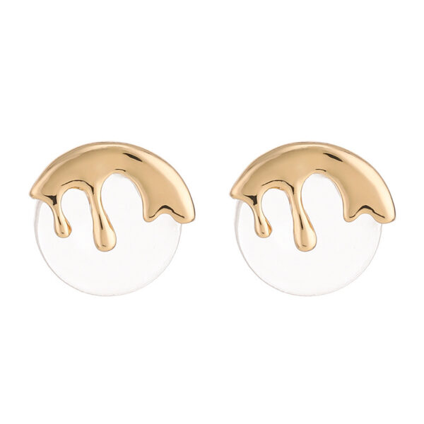 b39244ea-a725-4f19-88b9-f49fcd53fd68.jpg Liquid Metal Resin Stud Earrings Female Irregular