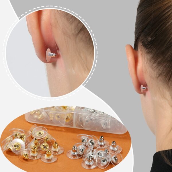 Delicate Little Items, There Are Two Styles Of Earrings With Uniquely Designed Rubber Stoppers, A Total Of 130 Pieces, Which Can Easily Protect Your Beloved Earrings.