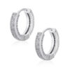 1 Pair Men's Hip Hop Zircon Hoop Earrings,Sparkling, Sleek Luxury,Versatile And Stylish