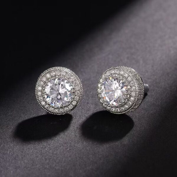 e22d5ad9-934f-4866-8945-44e69764031a.jpg 1 Pair Hip Hop Wedding Zircon Stud Earrings,Sparkling,Unisex,Daily Accessories And Women's Jewelry