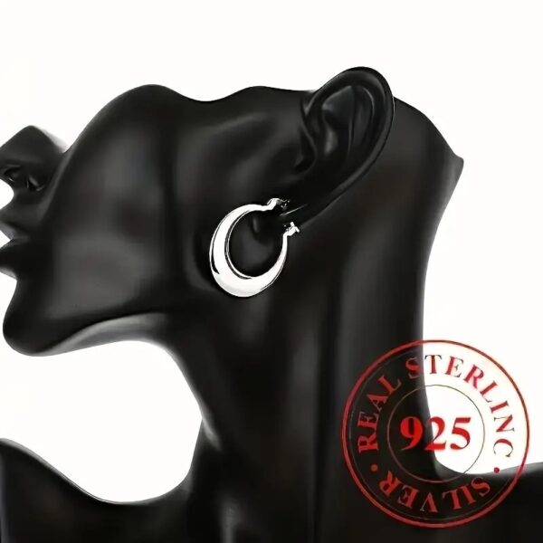 Circle Earrings, Simple And Grand, Outline Elegant Contours With Smooth Lines, Featuring A Soft Luster That Adds A Touch Of Sophistication To Your Outfit.