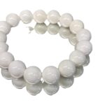 EH-INN-B001-PROM-主图 Natural White Shell 12mm Bead Unisex Bracelet